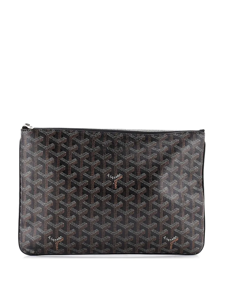 Pre-Owned mm Senat Zip Pouch Coated Canvas by Pre-owned Goyard