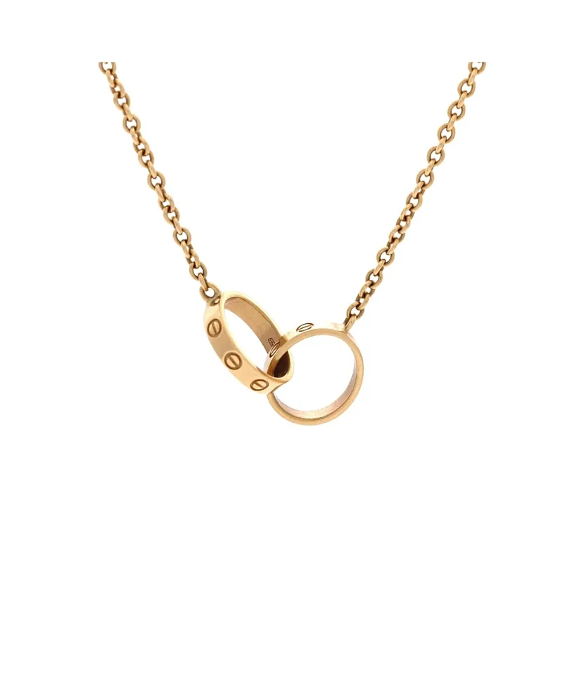 Pre-Owned Cartier Love Interlocking Necklace 18K Gold by Cartier's