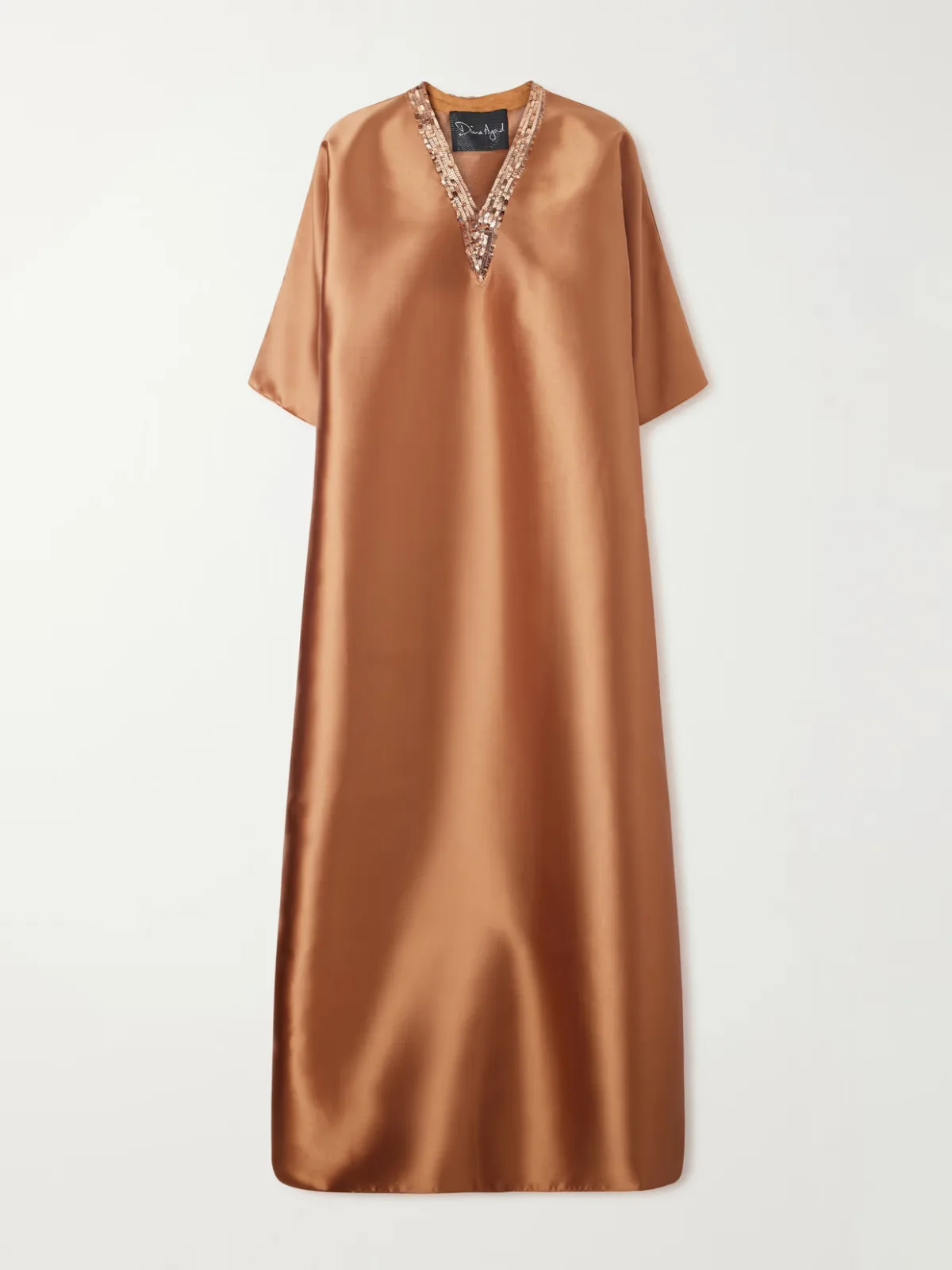 - Sequin-detailed Mikado Kaftan -