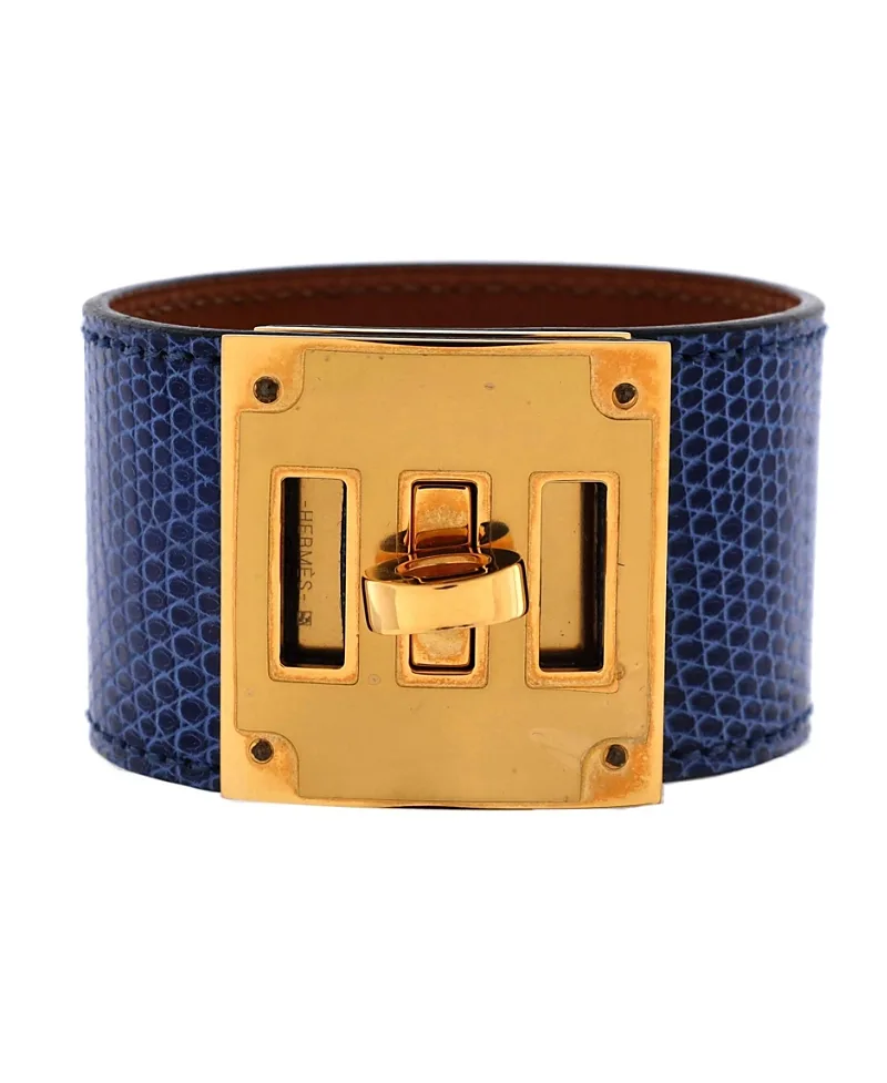 Pre-Owned Hermes Kelly Dog Bracelet Lizard by Hermes