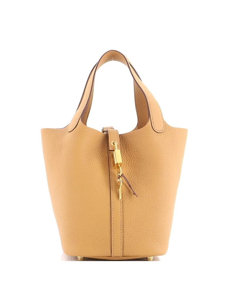 Pre-Owned Hermes Pm Picotin Lock Bag Clemence