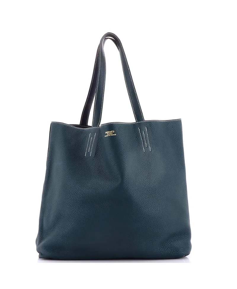 Pre-Owned Hermes 45 Double Sens Tote Clemence by Hermes