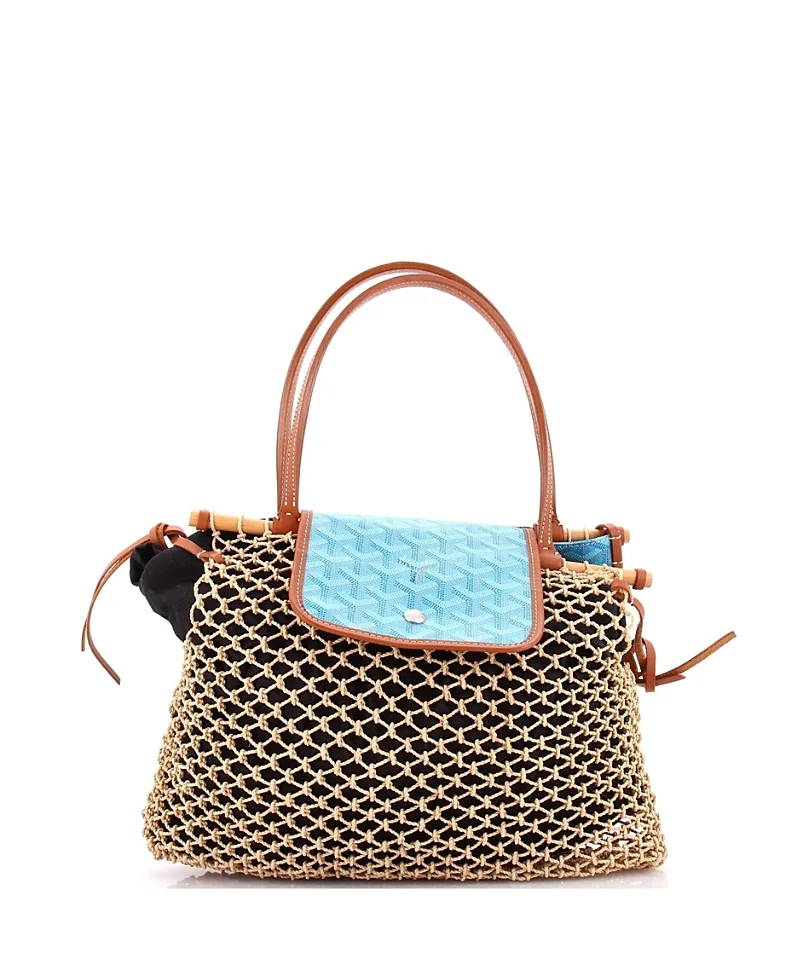Pre-Owned Goyard Aligre Bag Raffia Net with Coated Canvas by Pre-owned Goyard