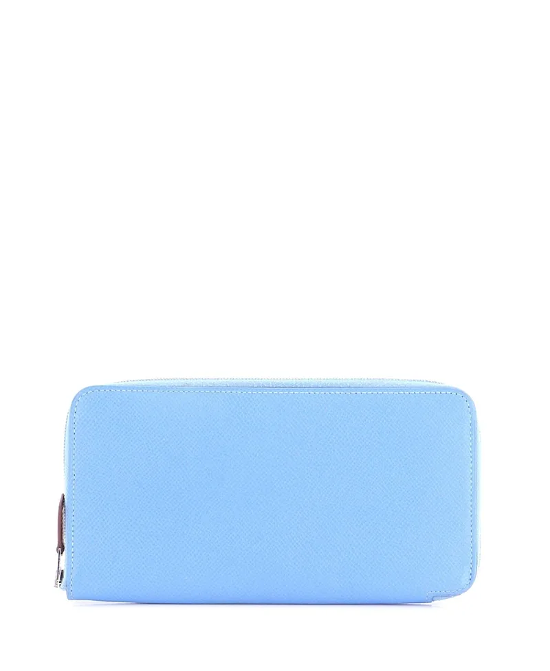 Pre-Owned Long Azap Zip Around Wallet Silkin Epsom by Hermes