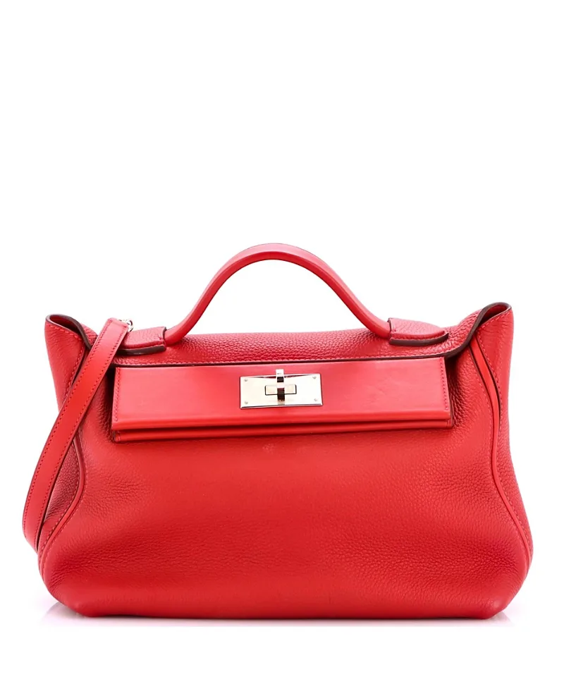 Pre-Owned 29 24/24 Bag Clemence with Swift by Hermes