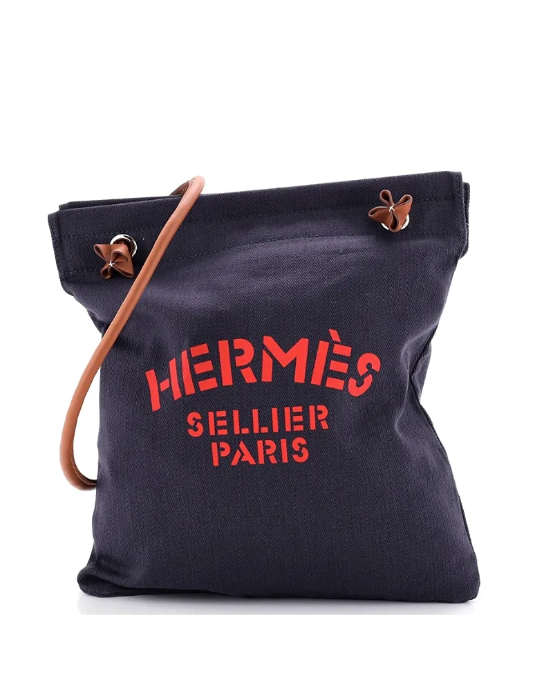 Pre-Owned mm Aline Bag Toile by Hermes