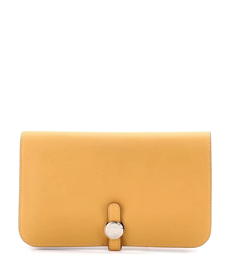 Pre-Owned Hermes Dogon Duo Combined Wallet Leather by Hermes