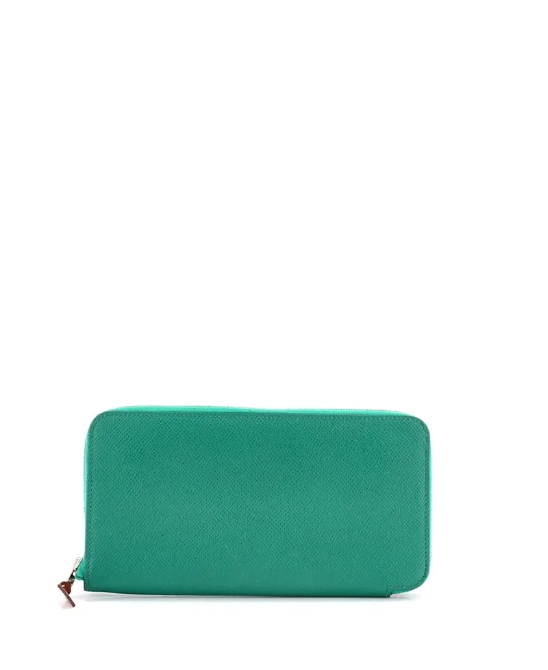 Pre-Owned Long Azap Zip Around Wallet Silkin Epsom by Hermes
