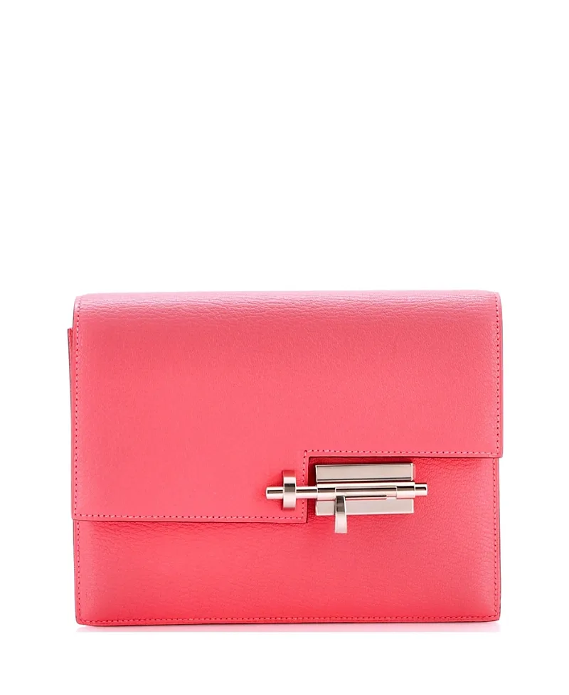 Pre-Owned Verrou Clutch Chevre Mysore by Hermes