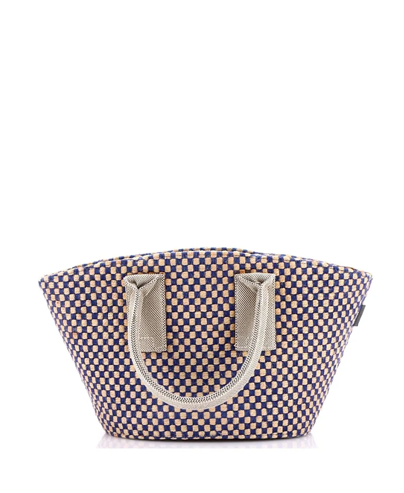Pre-Owned Pm Basket Weave Tote Woven Jute by Hermes