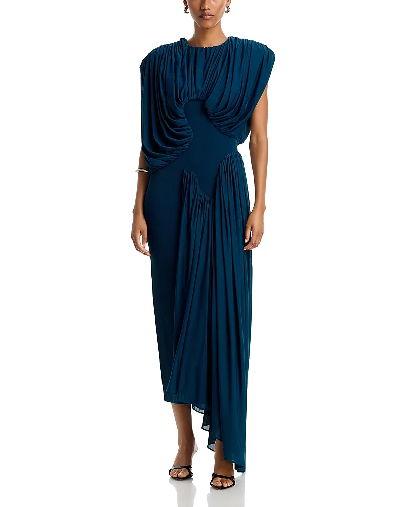 Mercedes Draped Knit Maxi Dress