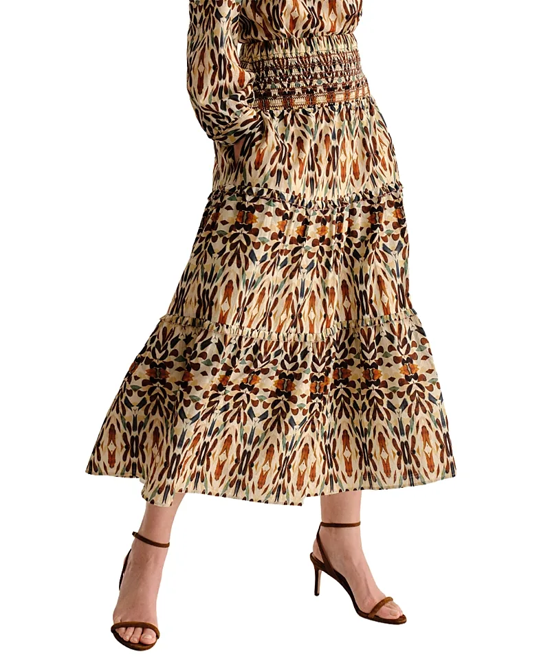 Kylie Smocked Midi Skirt