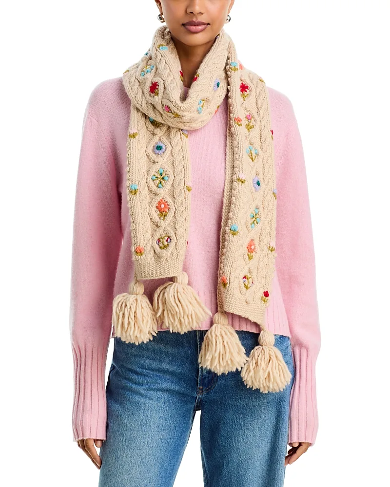 Tilly Narrow Wool Scarf by French Knot
