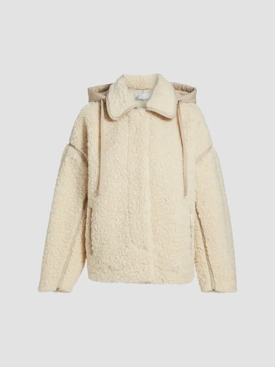 Kyle Faux-Shearling Hooded Jacket