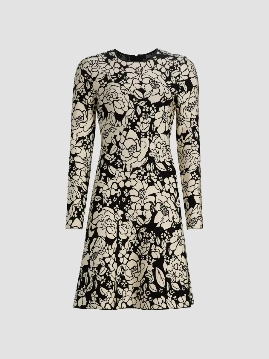Floral Jacquard Minidress