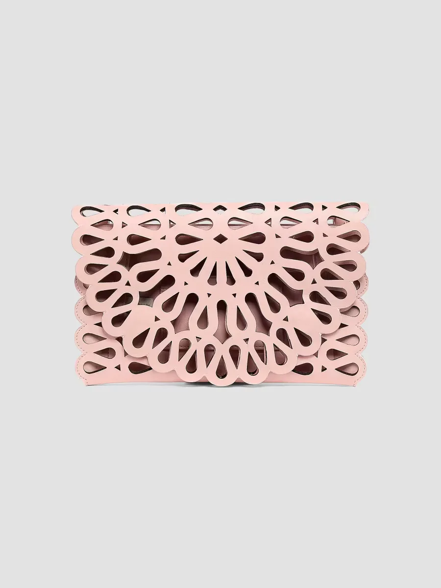 McCall Laser-Cut Leather Clutch by SIMKHAI
