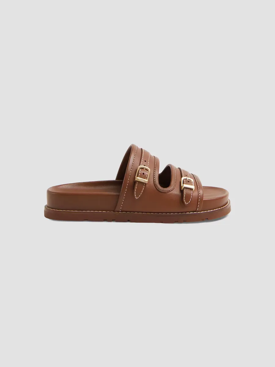 Aura Leather Slide Sandals by SIMKHAI