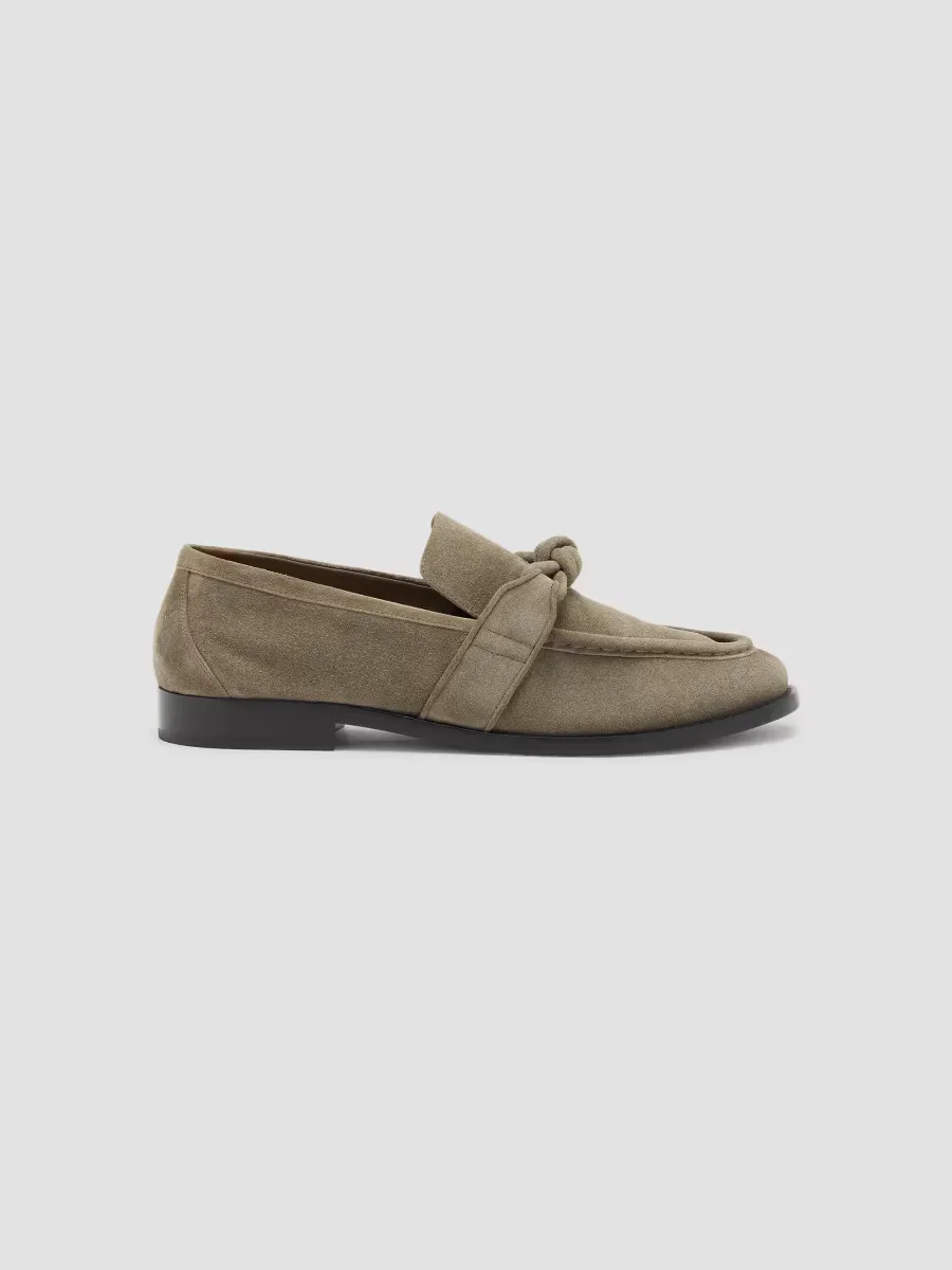 Astaire Knot Suede Loafers by Bottega Veneta