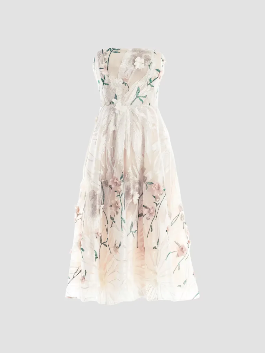 Kailyn Embroidered Fit & Flare Gown