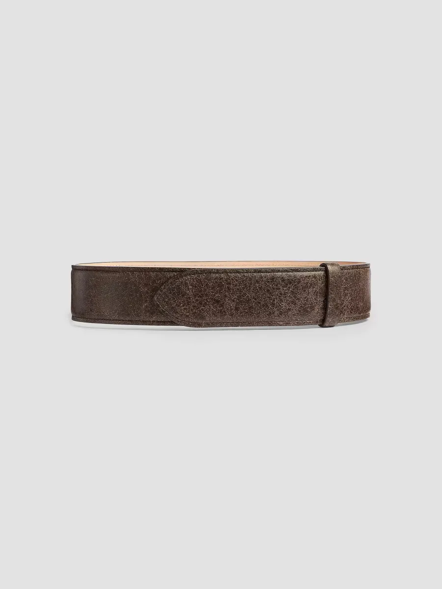 Theo Leather Belt by Khaite