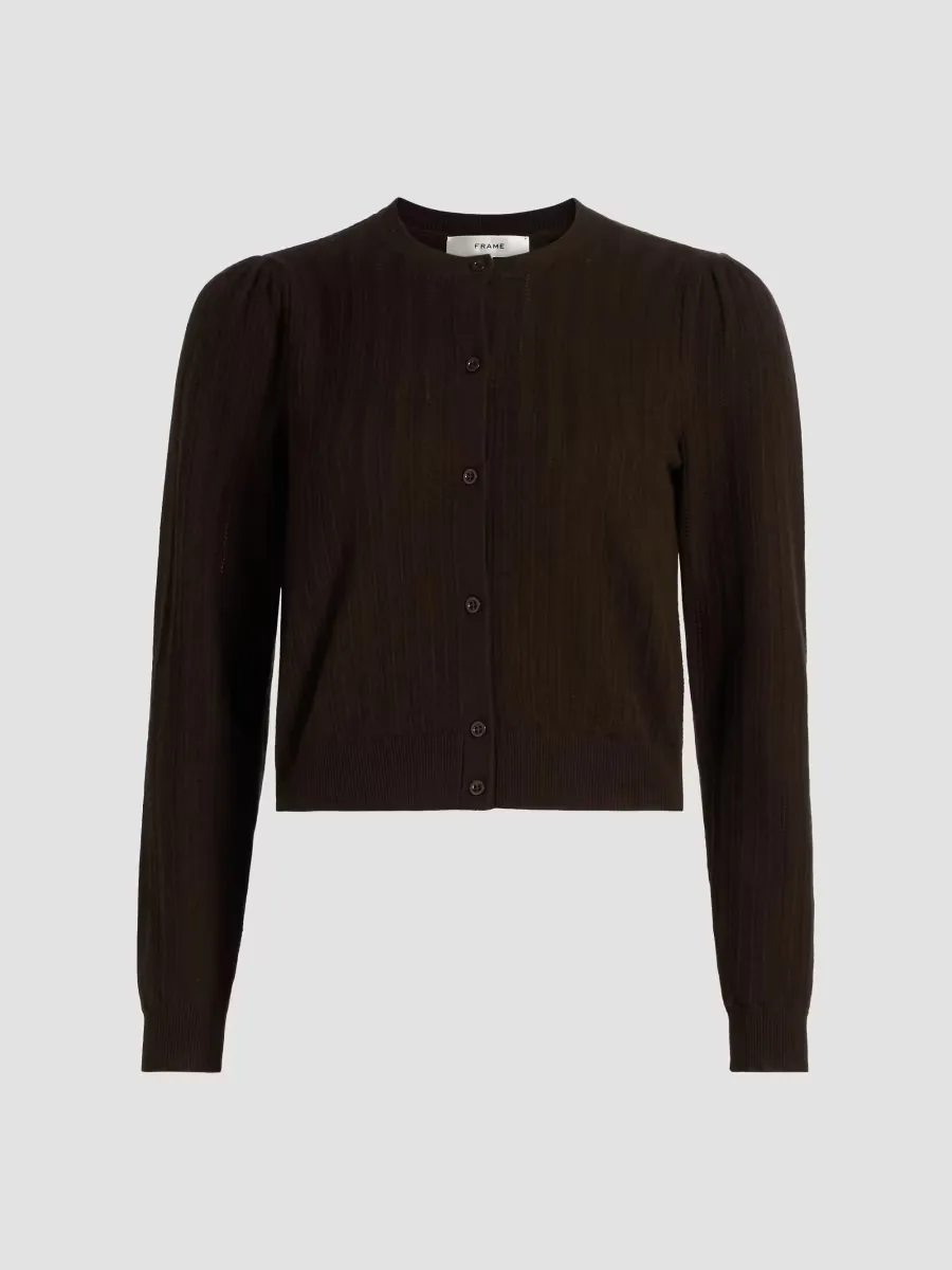 The Ladder Pointelle Cardigan by FRAME