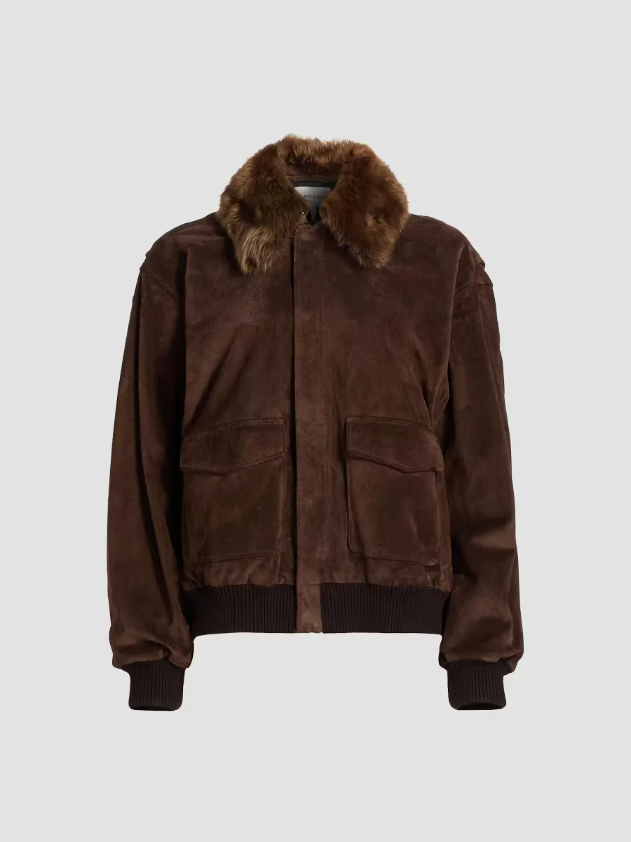 The Suede Oversized Jacket by FRAME