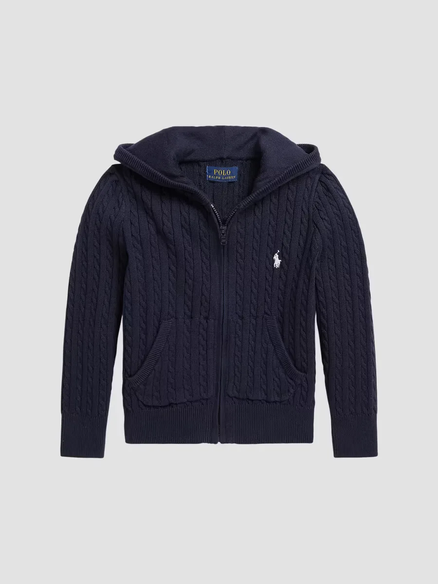 Hooded Zip-Front Sweater by Polo Ralph Lauren
