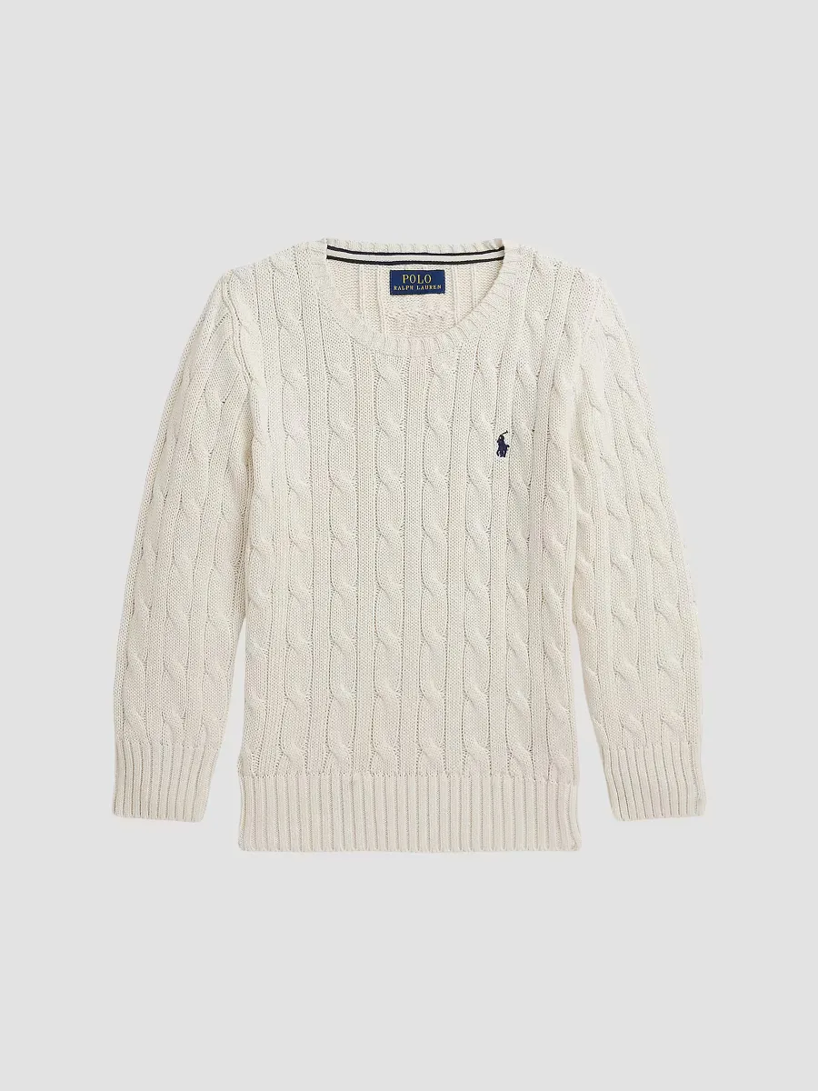 Cable-Knit Crewneck Sweater by Polo Ralph Lauren