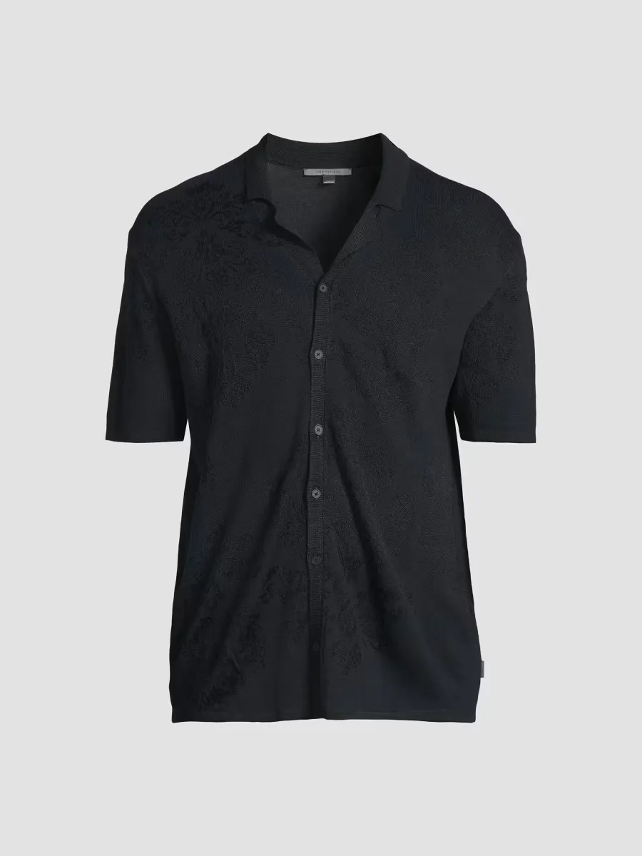 Arlon Paisley Sheen Jacquard Camp Shirt by John Varvatos