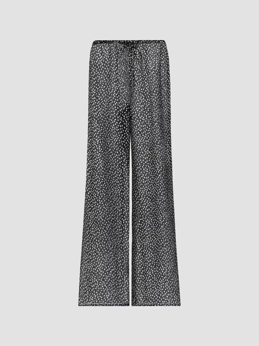 Clea Wild Dot Silk Drawstring Pants by Nili Lotan