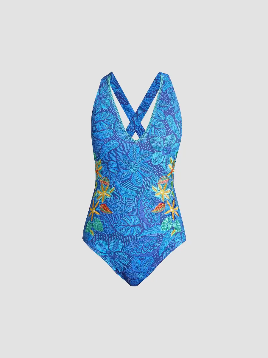 Floral One-Piece Swimsuit by Johnny Was