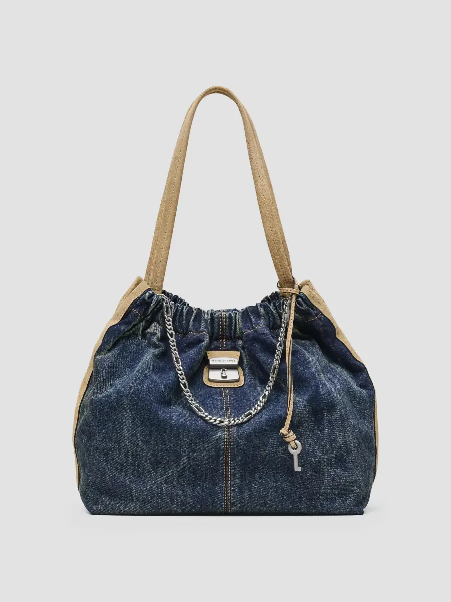 The Cristina Denim Suede Tote Bag by Marc Jacobs