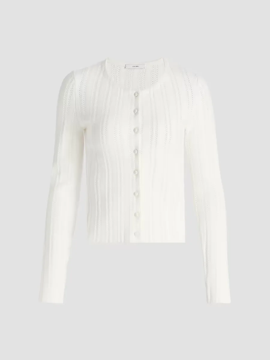 Faye Compact Jacquard Cardigan by Adam Lippes