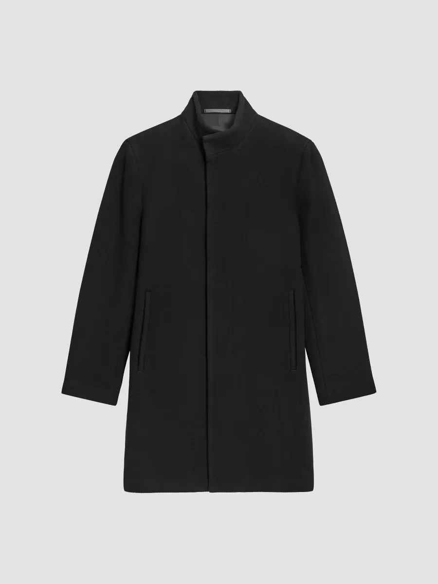 Belvin Melton-Textured Wool-Blend Coat by Theory