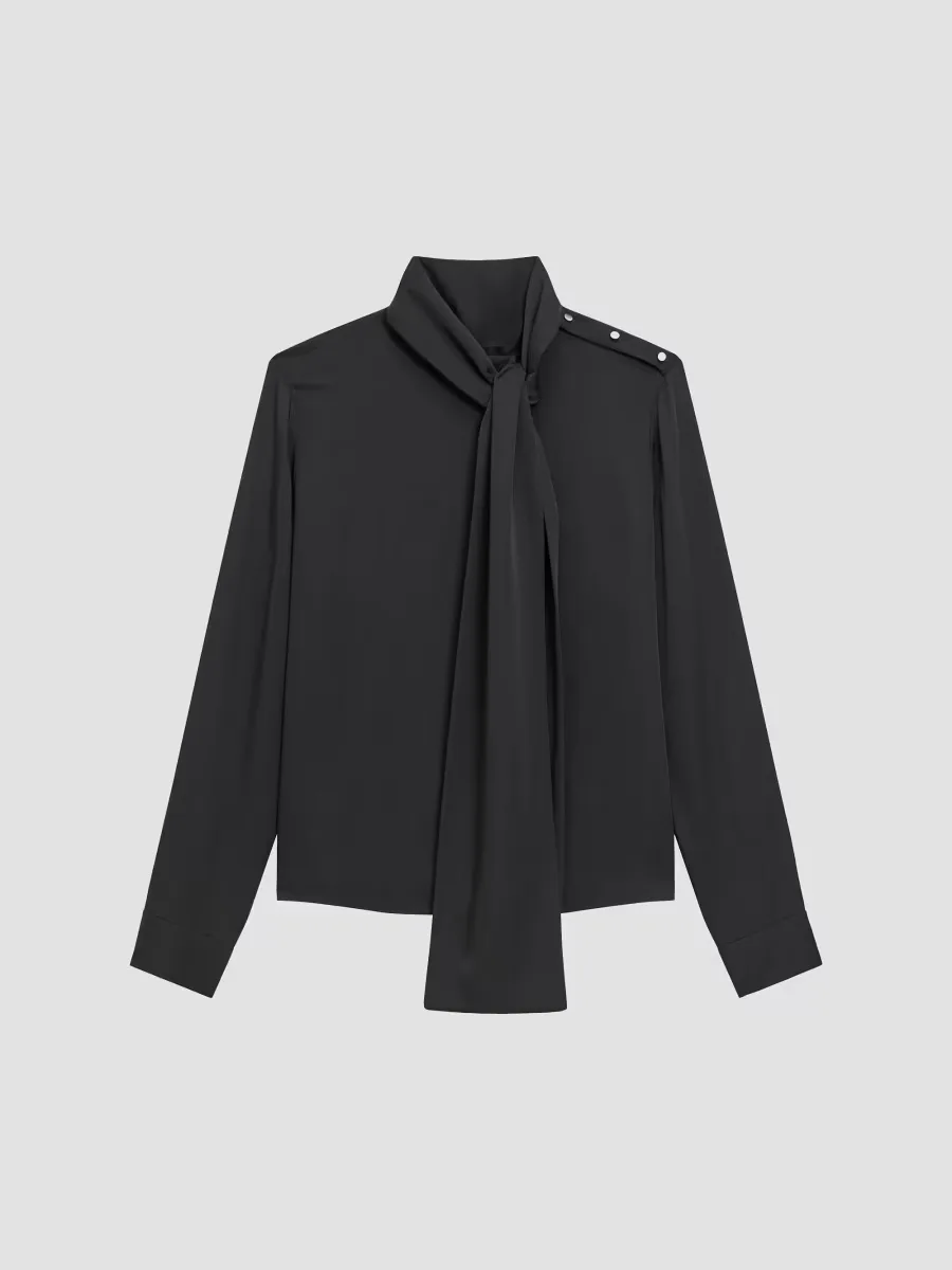 Silk Tieneck Blouse by Theory