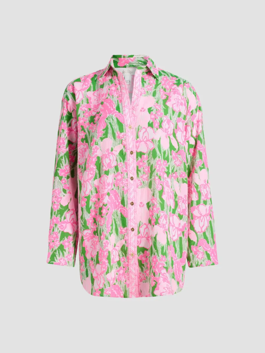 Kwitney Floral Cover-Up Shirt - Putting Green Hannah by Lilly Pulitzer