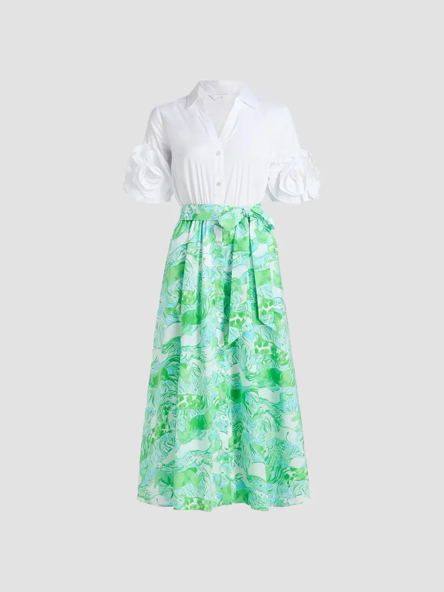 Sonaire Midi Shirtdress - Capri Blue Galloping Gals by Lilly Pulitzer