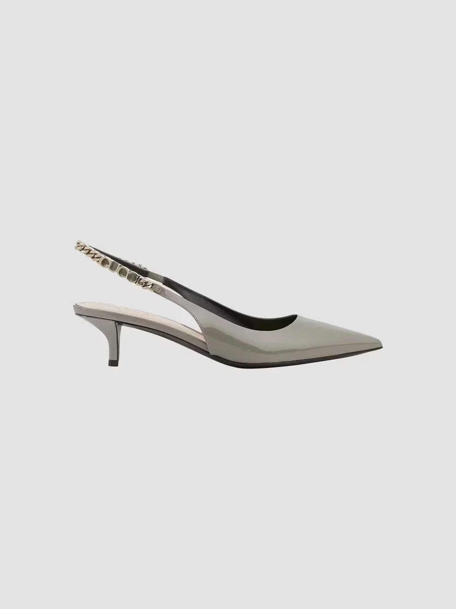 Signoria 45MM Chain-Embellished Slingback Pumps by Gucci