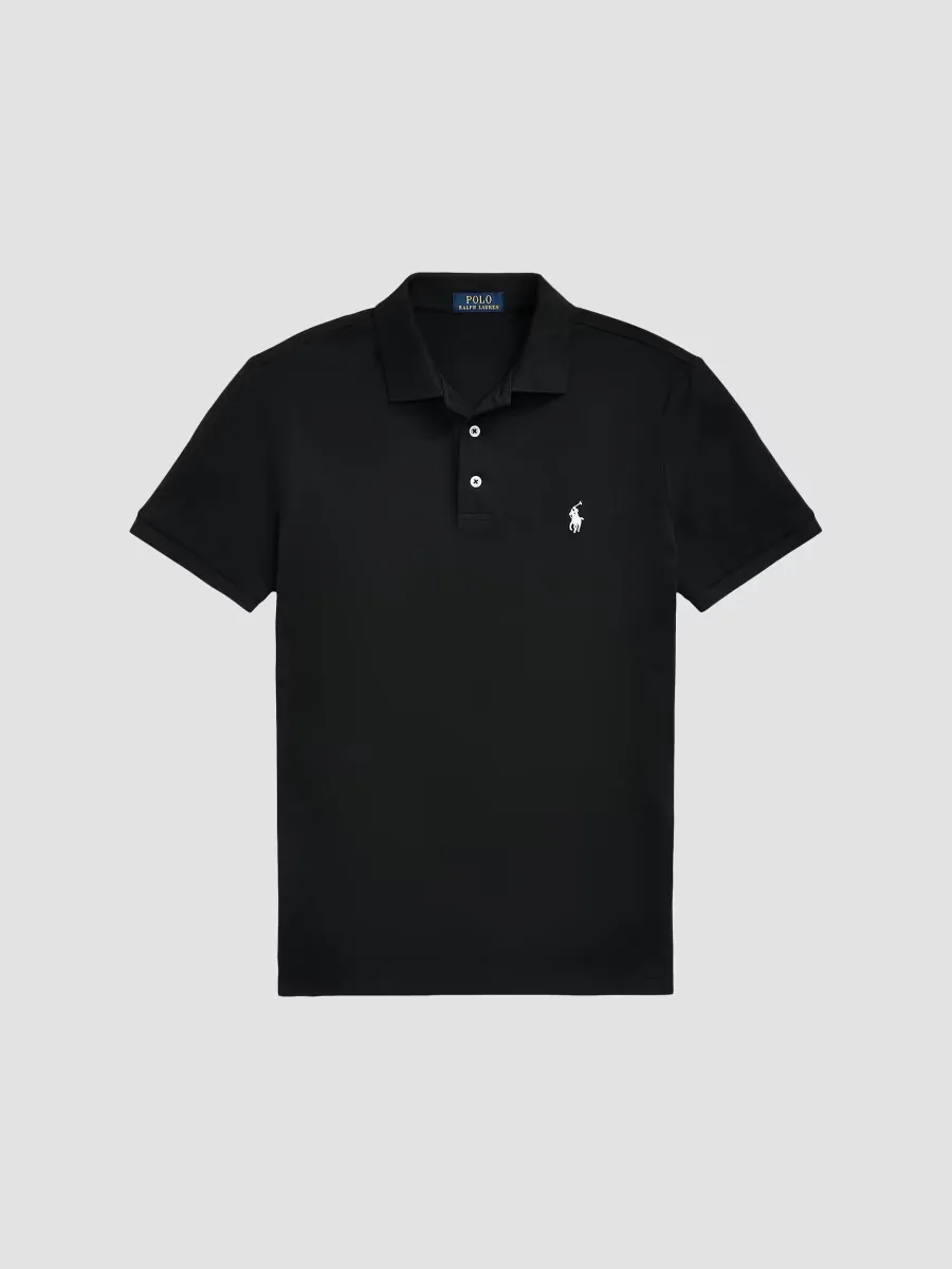Stretch-Cotton Blend Custom Slim-Fit Polo Shirt - Polo Black by Polo Ralph Lauren