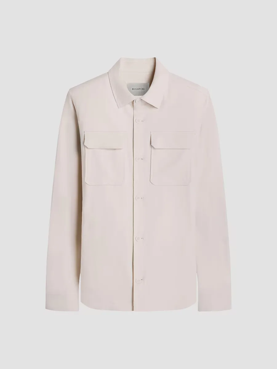 Linen-Blend Shirt Jacket by BUGATCHI