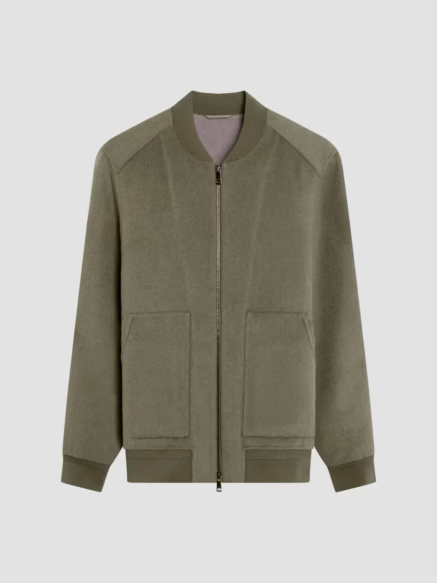 Wool-Blend Bomber Jacket by BUGATCHI