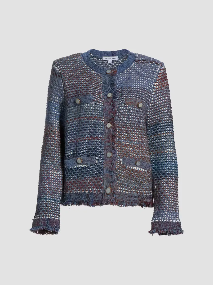 Sariyah Cotton-Blend Knit Jacket by Veronica Beard