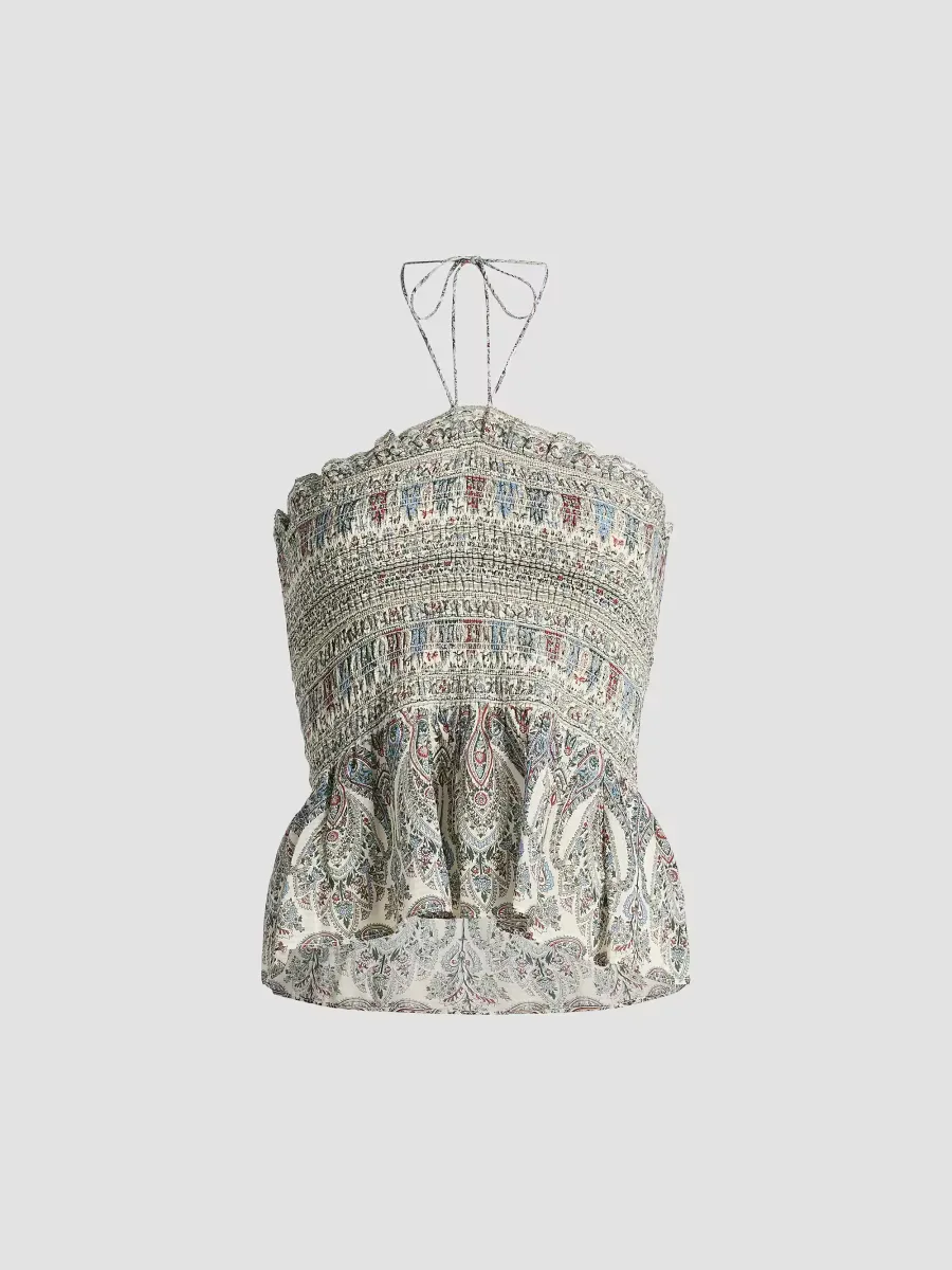 Damsey Smocked Top by Veronica Beard