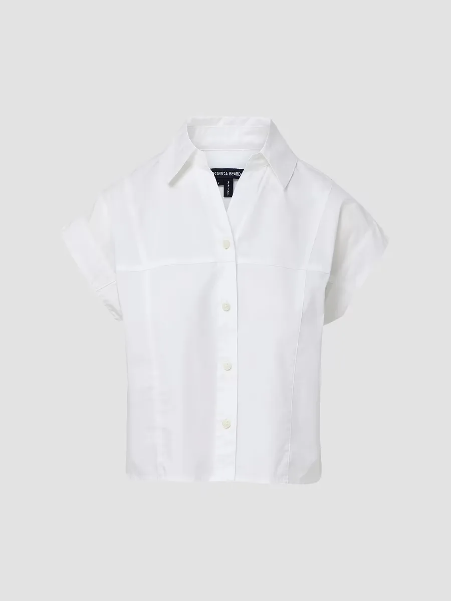 Nestor Cap-Sleeve Shirt by Veronica Beard
