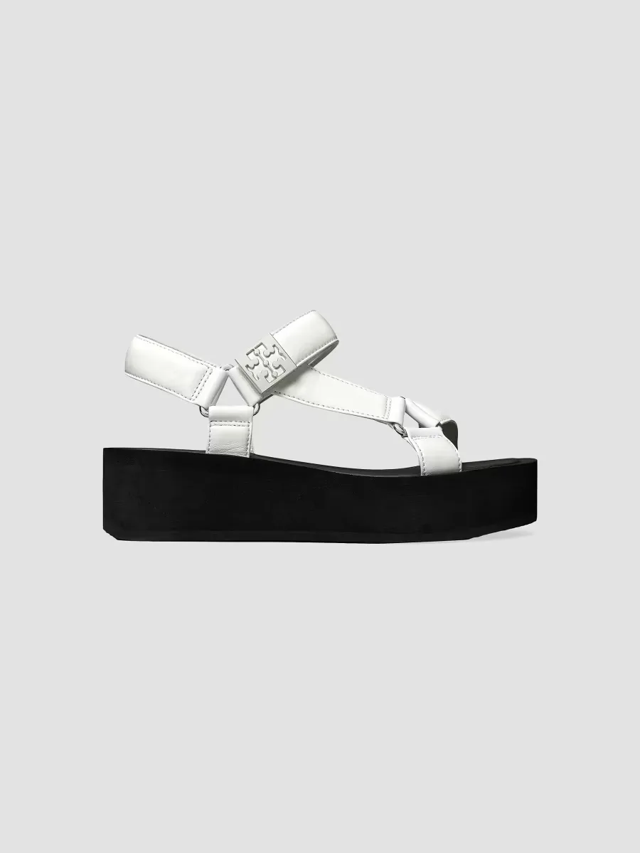 Mellow 50MM Leather Platform Sandals by Tory Burch