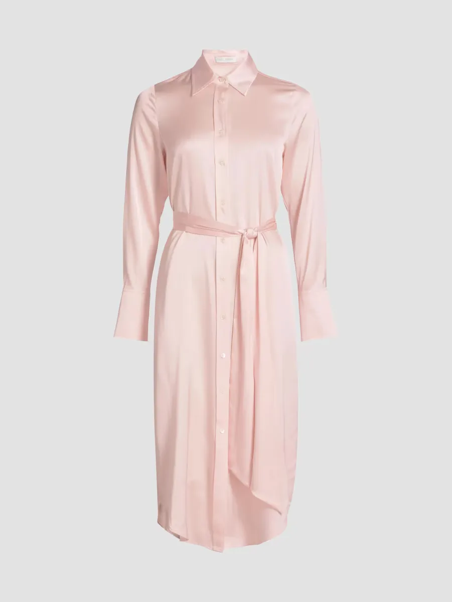 Victoria Stretch Silk Tie-Waist Shirtdress by Ramy Brook