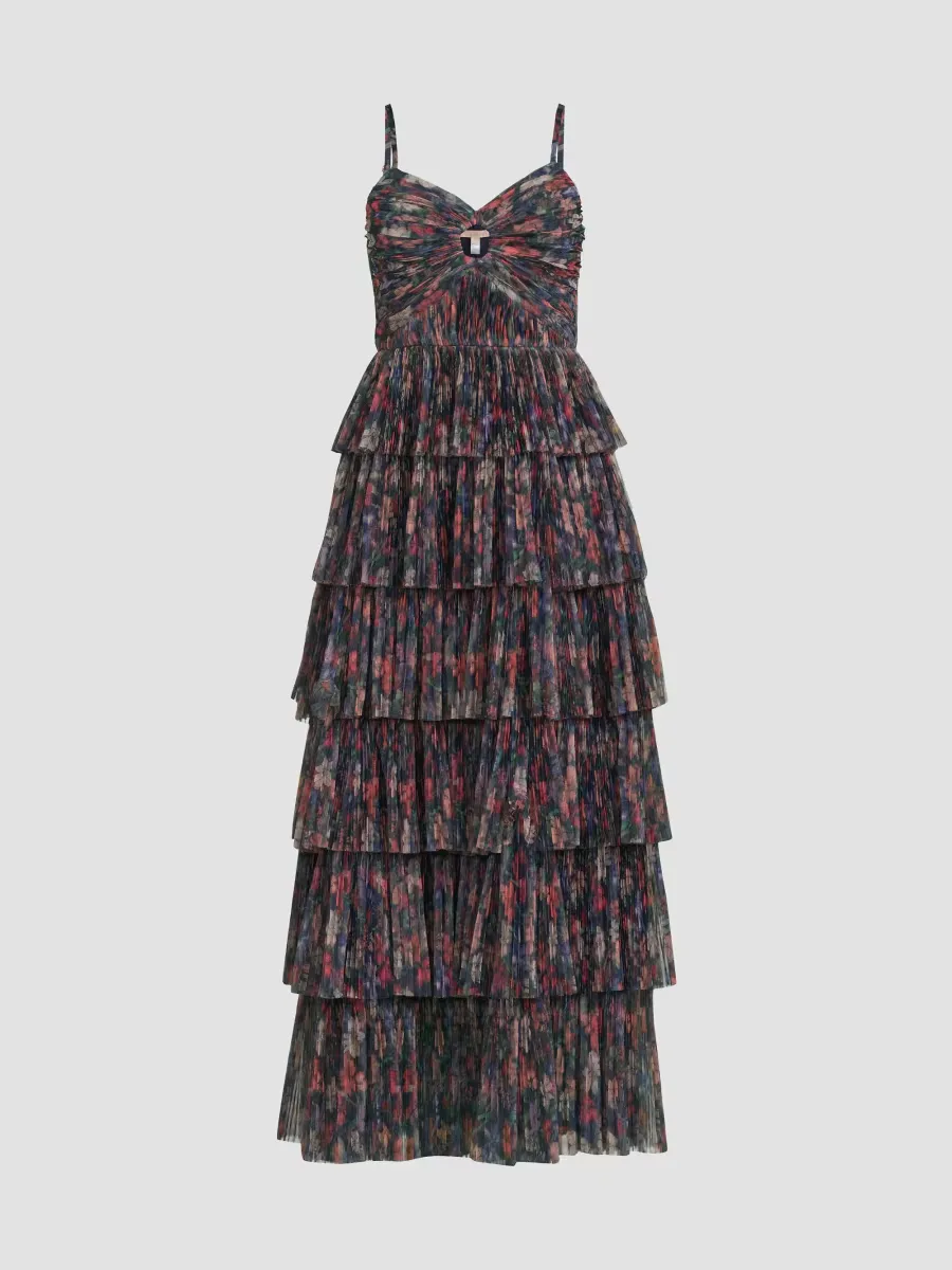 Hutch Rosey Floral Tiered Gown by Hutch