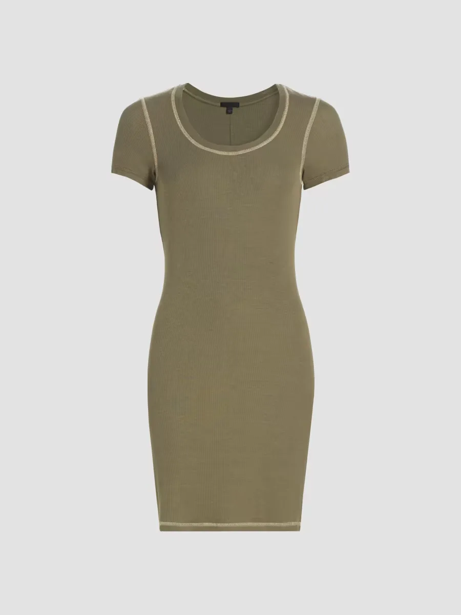 Fitted Rib-Knit Minidress by ATM Anthony Thomas Melillo