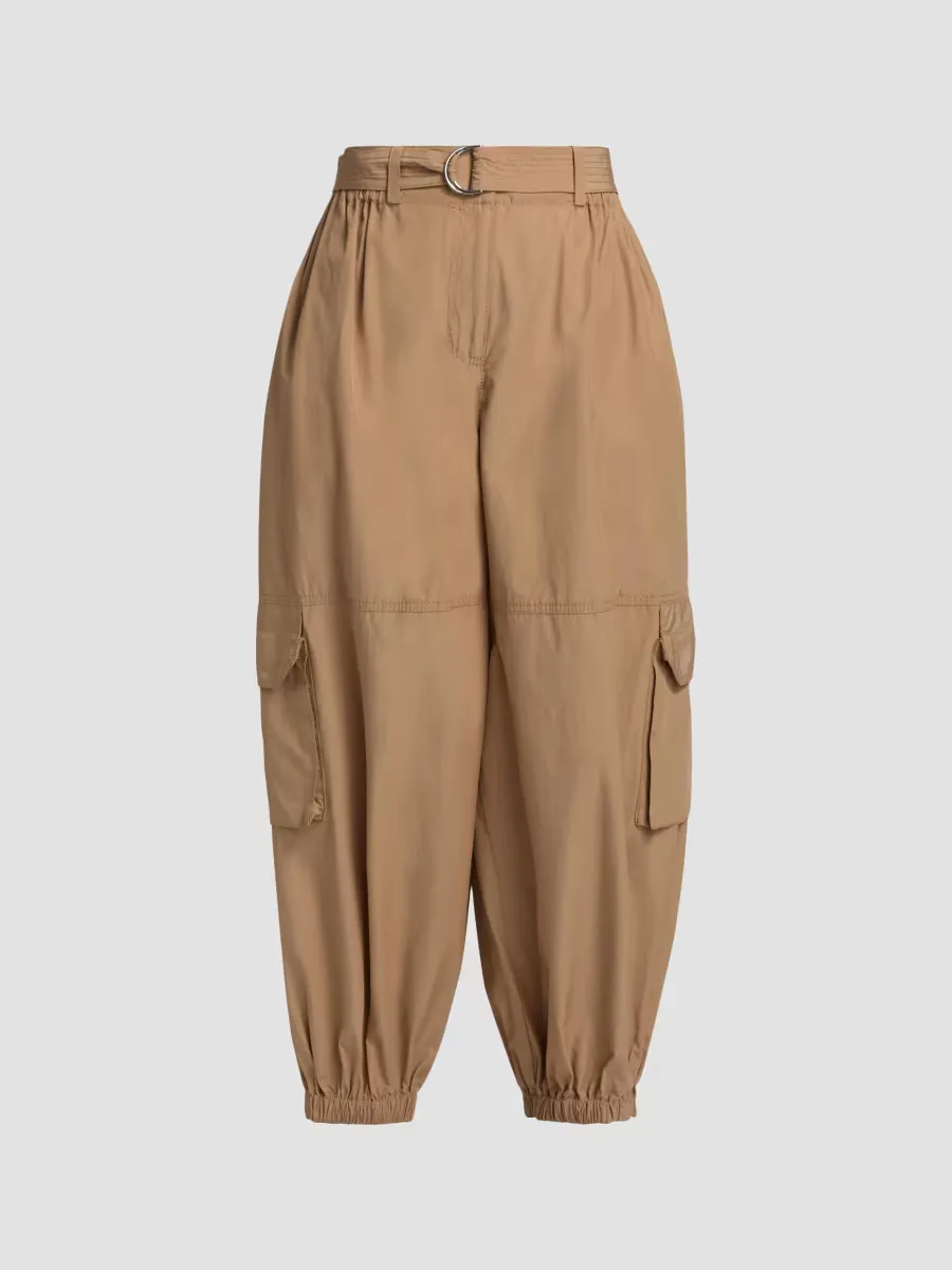 Tamsin Poplin Balloon-Leg Cargo Pants by Derek Lam