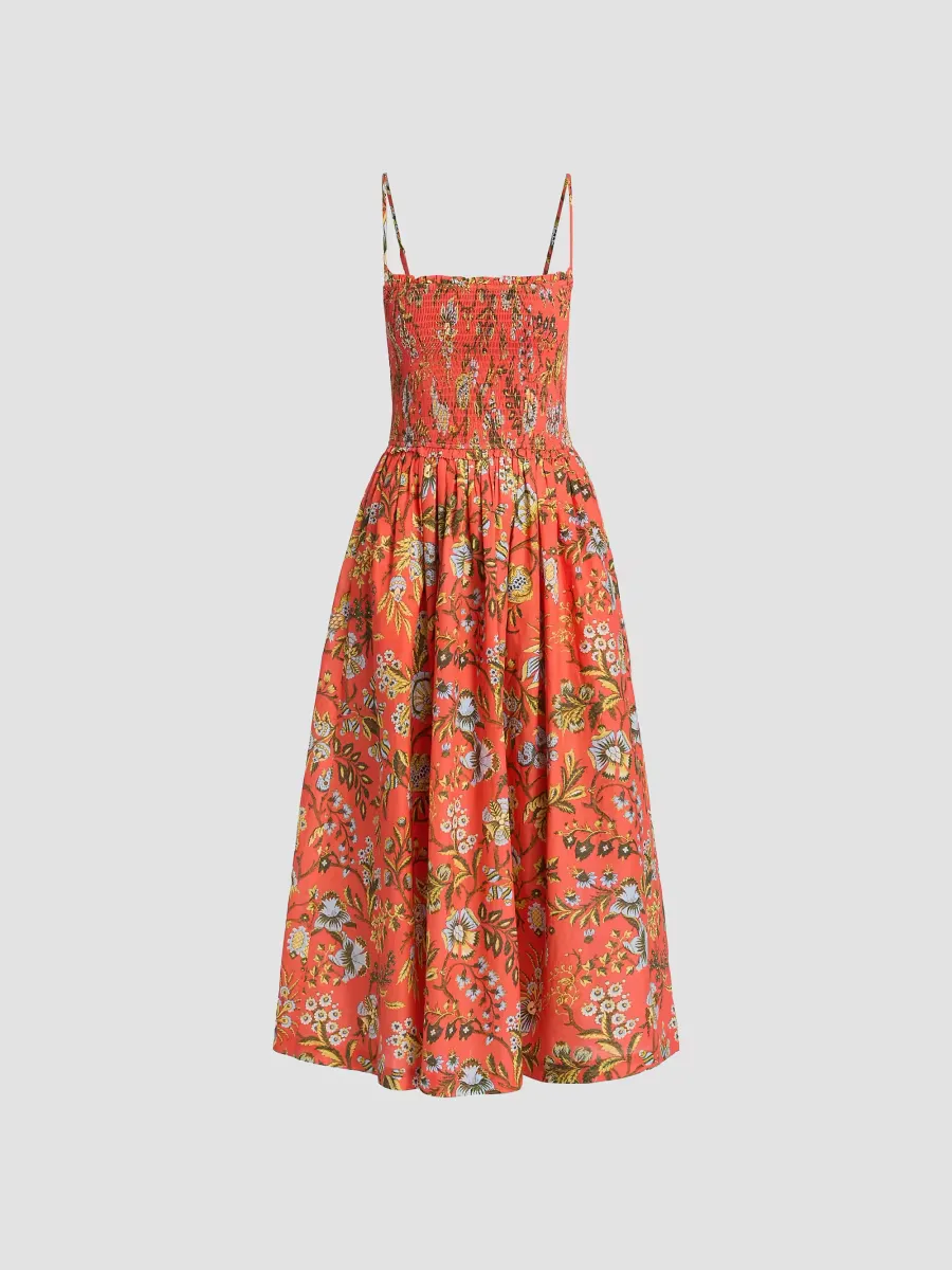 Carmen Floral Cotton Midi-Dress by Cara Cara